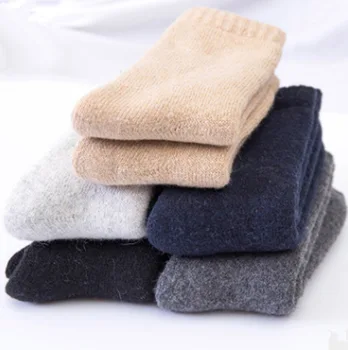 

Winter thick men's terry socks super thick wool socks ladies pure color rabbit wool socks warm socks