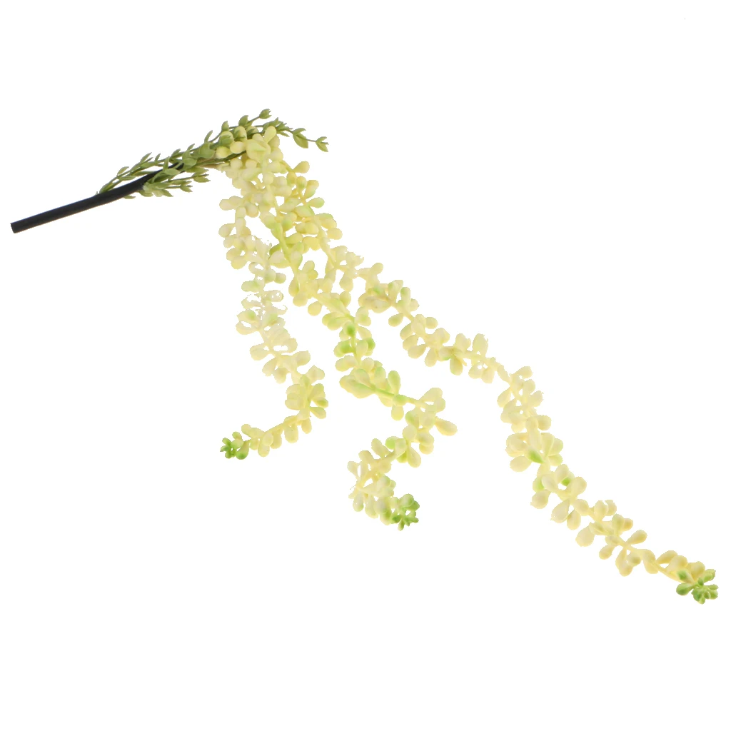Artificial Flower String of Pearls Wall Hanging Fake Succulents Plants for Wedding Party Decor Home Garden Ornament Photo Props