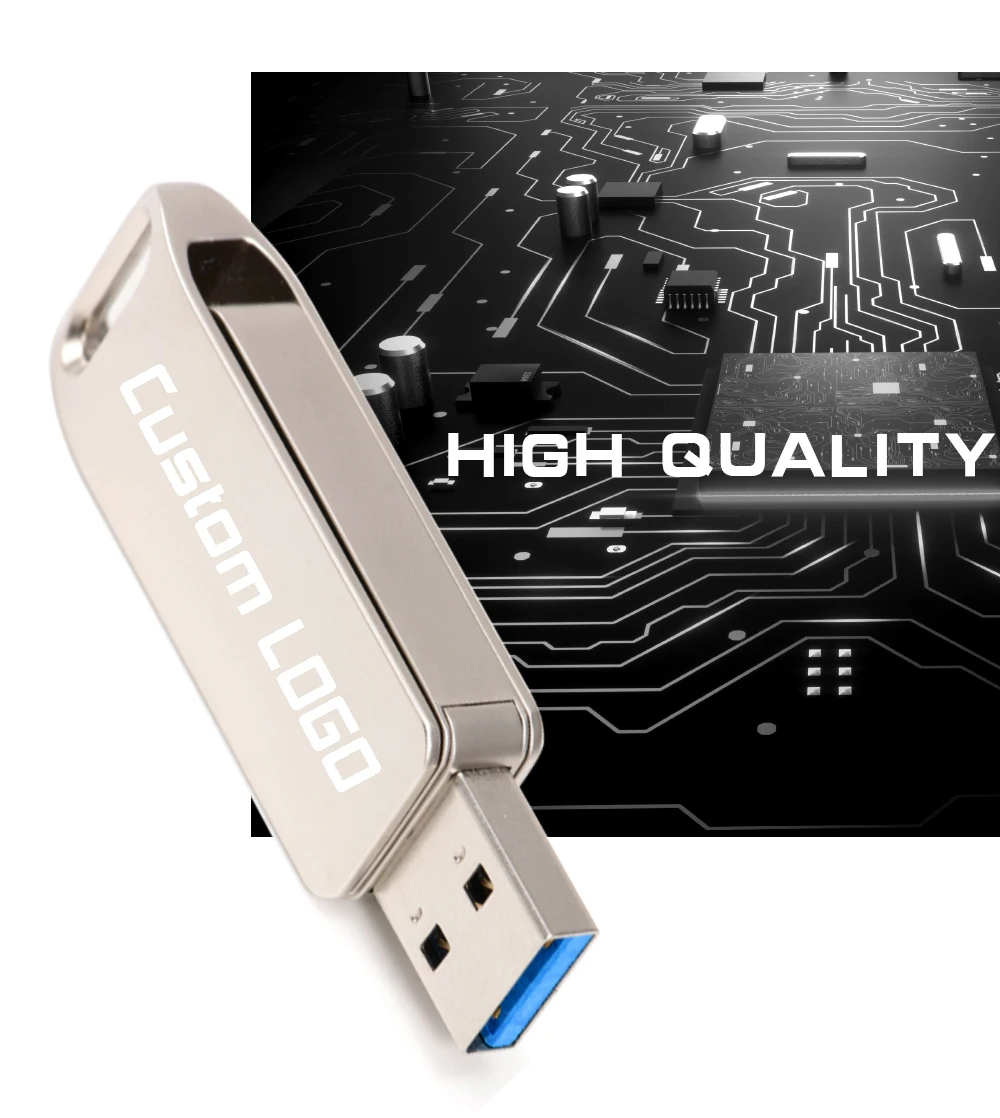 Высокоскоростной USB 3,0 Металлический флеш-накопитель 16 ГБ 32 ГБ 64 ГБ 128 ГБ флеш-накопитель вращающийся USB флеш-накопитель настраиваемый логотип