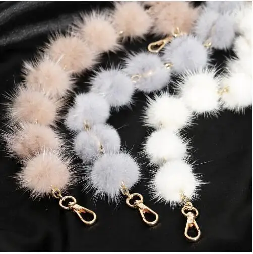 

Bags Handbags Metal Accessories Messenger Bag Chain Original 3cm Mane Ball Fur Handle Metal Chain Handle