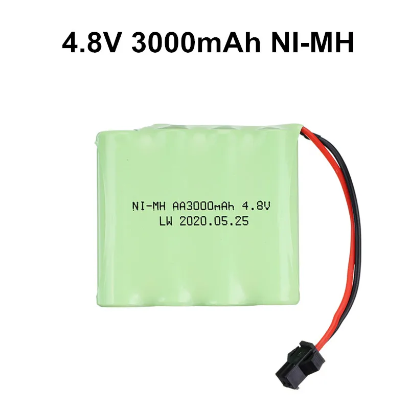 Batteria Ricaricabile Ni-Mh Da 4.8 V 3000Mah Per Giocattoli Rc Serbatoi Robot Automobili Treni Robot Modello Accessorio 4.8 V Ni-Mh Aa Batteria