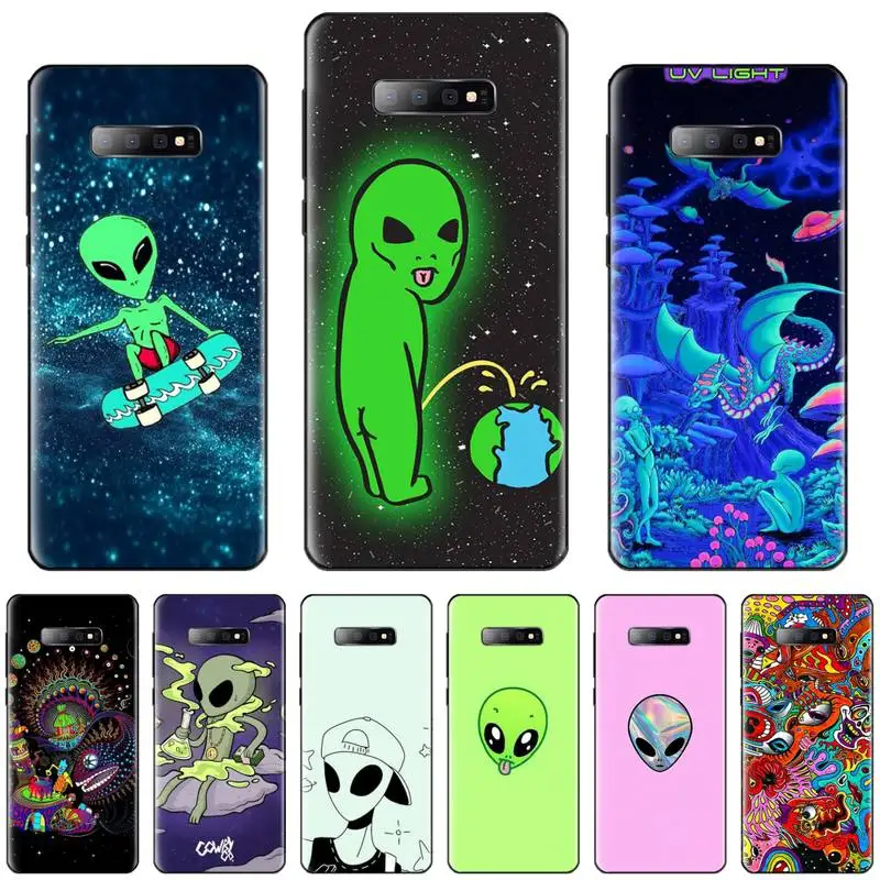 Чехол для телефона с рисунком инопланетянина trippy Samsung S6 S7 edge S8 S9 S10 e plus A10 A50 A70 note8 J7
