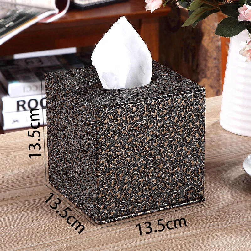 European Wooden Tissue Box Dining Table Napkin Holder Living Room Decorative Tissues Organizer Home Decoration Napkins Boxes 6