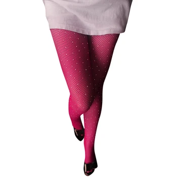 

Women Mesh Pantyhose Lingerie Tights Hosiery Glitter Rhinestone Mesh Stockings XIN-Shipping