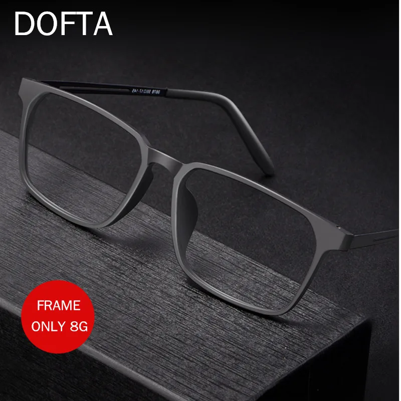 

DOFTA Titanium Alloy Optical Eye Glasses Frame Ultralight Square Prescription Eyeglasses Frames For Women Male Full Eyewear