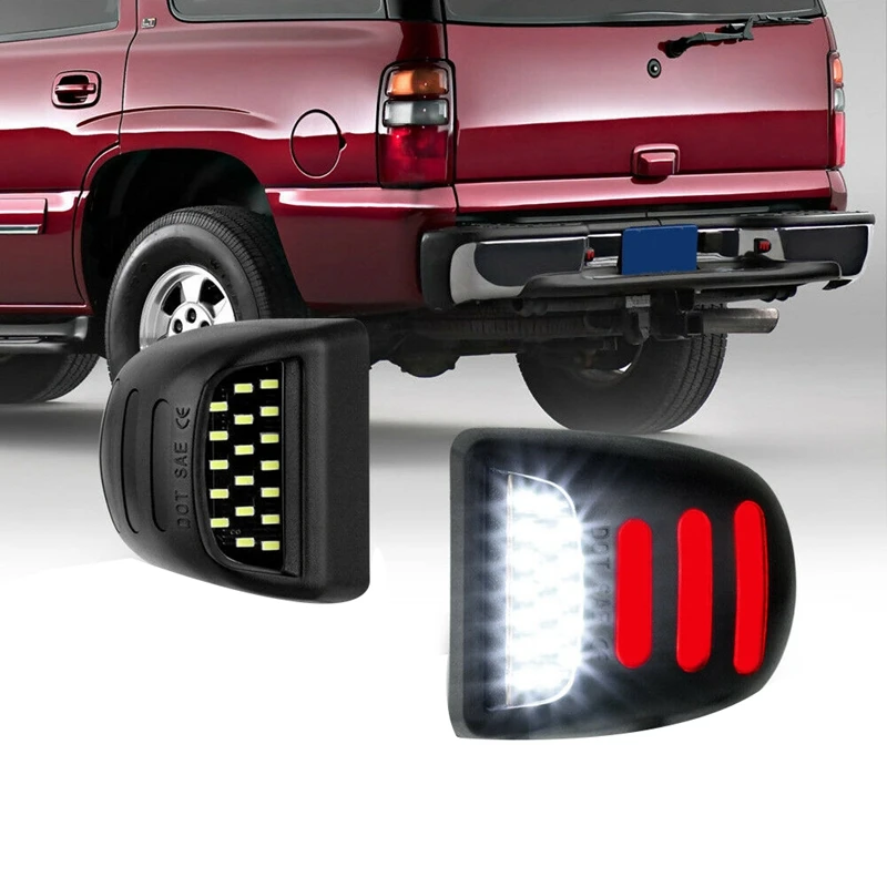 2 шт. красный SMD светодиодный светильник номерного знака для Chevy Silverado Suburban Tahoe GMC