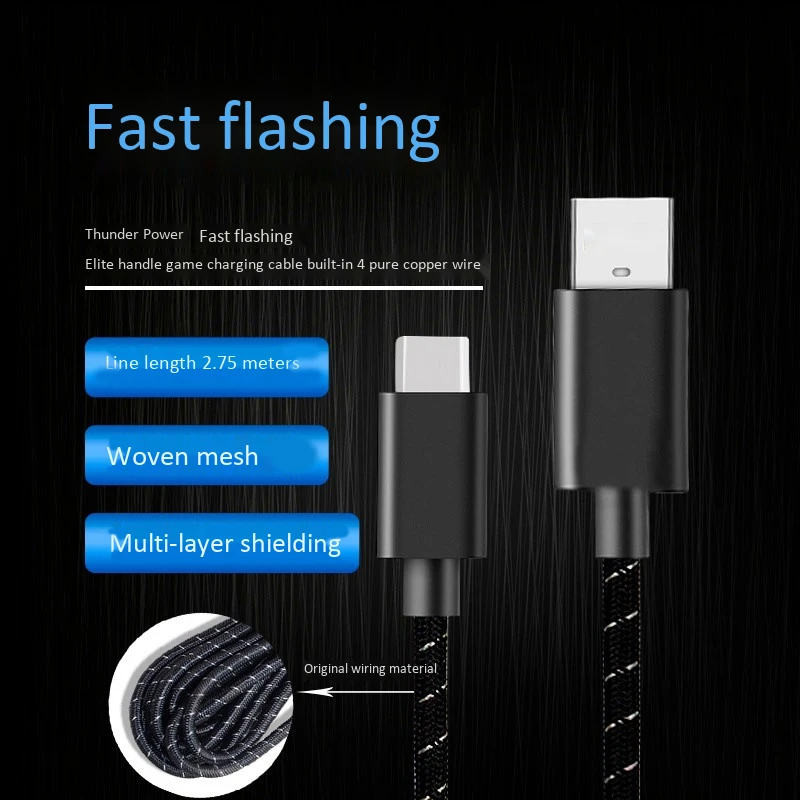 9ft Usb C Nylon Braided Charging Cable For Xbox One Elite2 For Nintendo Switch Pro Controller For Samsung Google Pixel Macbook S Power Cables Aliexpress