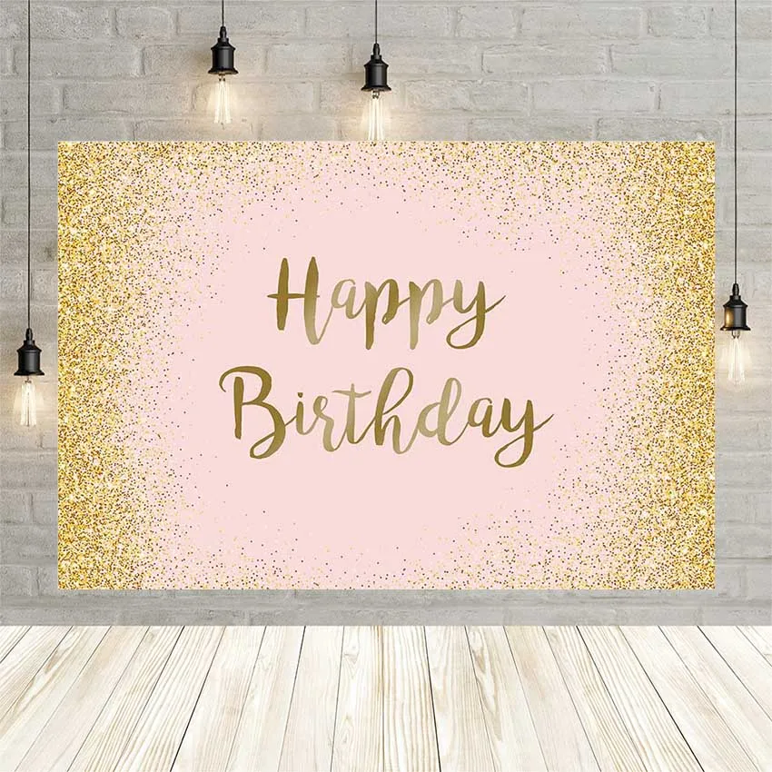 Avezano Photography Backdrop Pink Black Glitter Gold Sands Anniversary Baby Birthday Party Background Photo Studio Custom Banner |