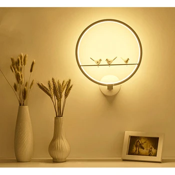 

[DBF]Modern LED Wall Light Lamp Ac90-260v Nordic Creative Living Room Bedroom Wall Lighting novelty indoor besides light fixture