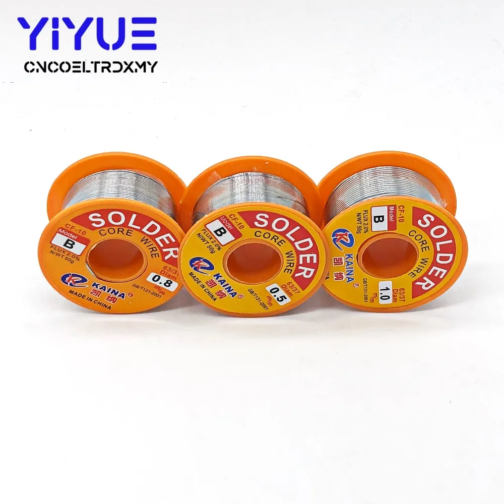 

0.5/0.6/0.8/1MM 63/37 FLUX 2.0% 45FT Tin Lead Tin Wire Melt Rosin Core Solder Soldering Wire Roll