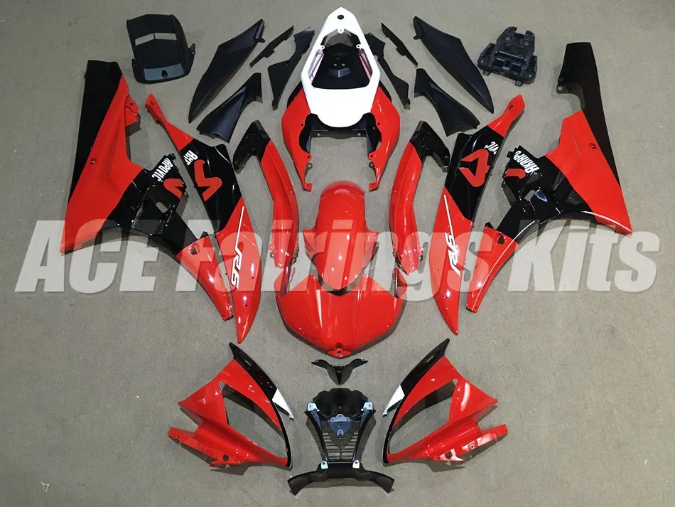 ABS полный обтекатель наборы, пригодный для YAMAHA YZF-R6 2006 2007 обтекатели комплект YZF1000 YZF R6 06 07 части литья под давлением красный черный
