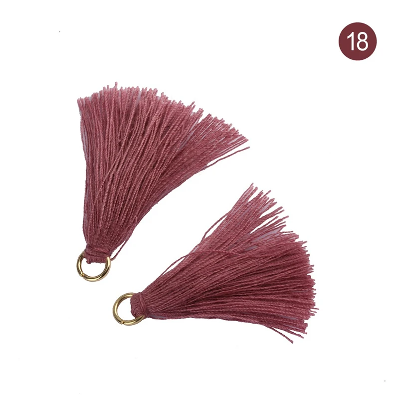 color 18 20 шт./партия 3,5 см кисточка, хлопковые кисточки, мини кисточки, ювелирные аксессуары, аксессуары для рукоделия, материалы для сережек - Цвет: color 18