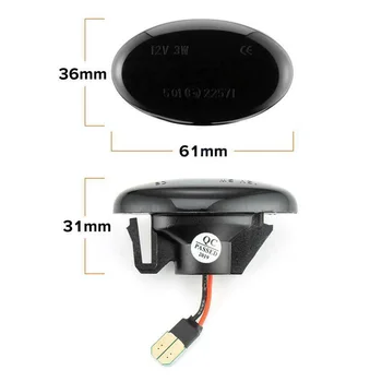 

For Mercedes-Benz Turn Signal Light 1688200121 Smoke Amber 2pcs Set LED