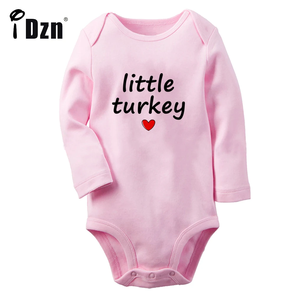 

Little Turkey Thanksgiving Baby Boys Fun Rompers Baby Girls Cute Bodysuit Newborn Long Sleeves Jumpsuit Soft Cotton Clothes