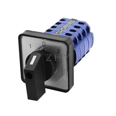 

660V 20A 1-0-2 3 Position Panel Mounting Select Rotary Cam Changeover Switch