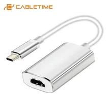 CABLETIME Convertidor de Cable USB C HDMI, tipo C a HDMI 4K * 2K para MacBook, Samsung Galaxy S9S8, Note 9, Huawei tipo C, adaptador HDMI C208