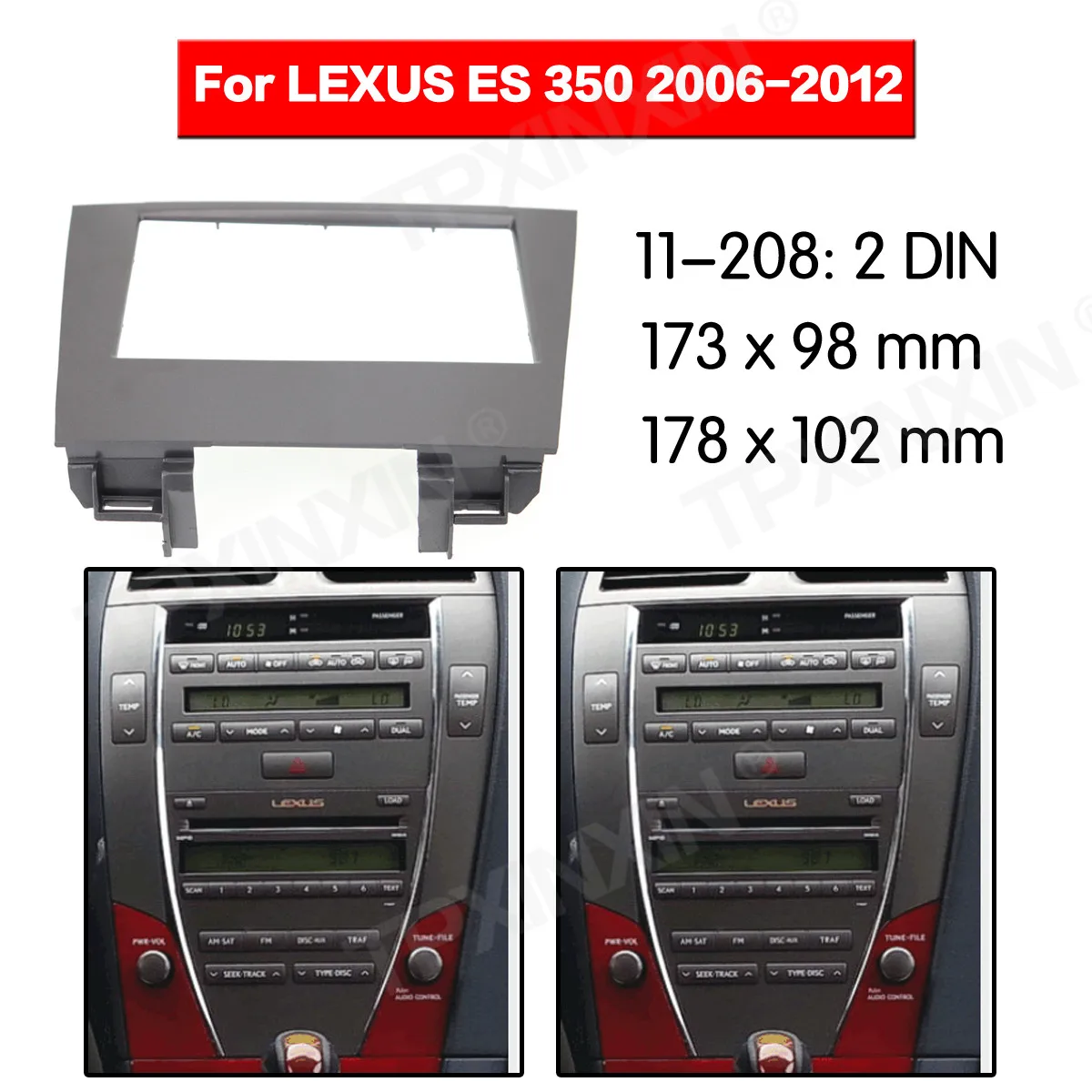 

11-208 автомобильный DVD/CD для Lexus ES350 2006-2012, радиоприемник, панель, адаптер рамы, комплект 2DIN