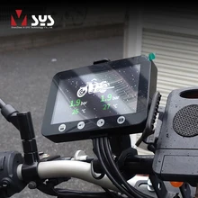Vsys f4.5 4.5 lcd lcd lcd motocicleta dvr moto câmera gravador com tpms inteligente calibre duplo 1080p sony imx307 starvis wifi à prova dwaterproof água