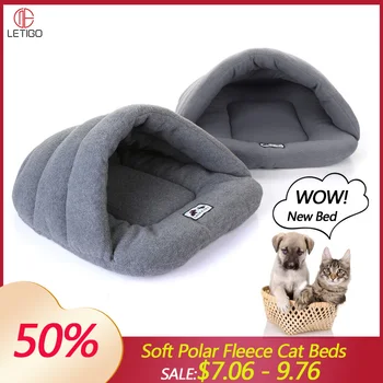 

Soft Polar Fleece Cat House Dog Bed Small Dog Puppy Kennel House for Cats Sleeping Bag Nest Cave Bed Pet Supplies