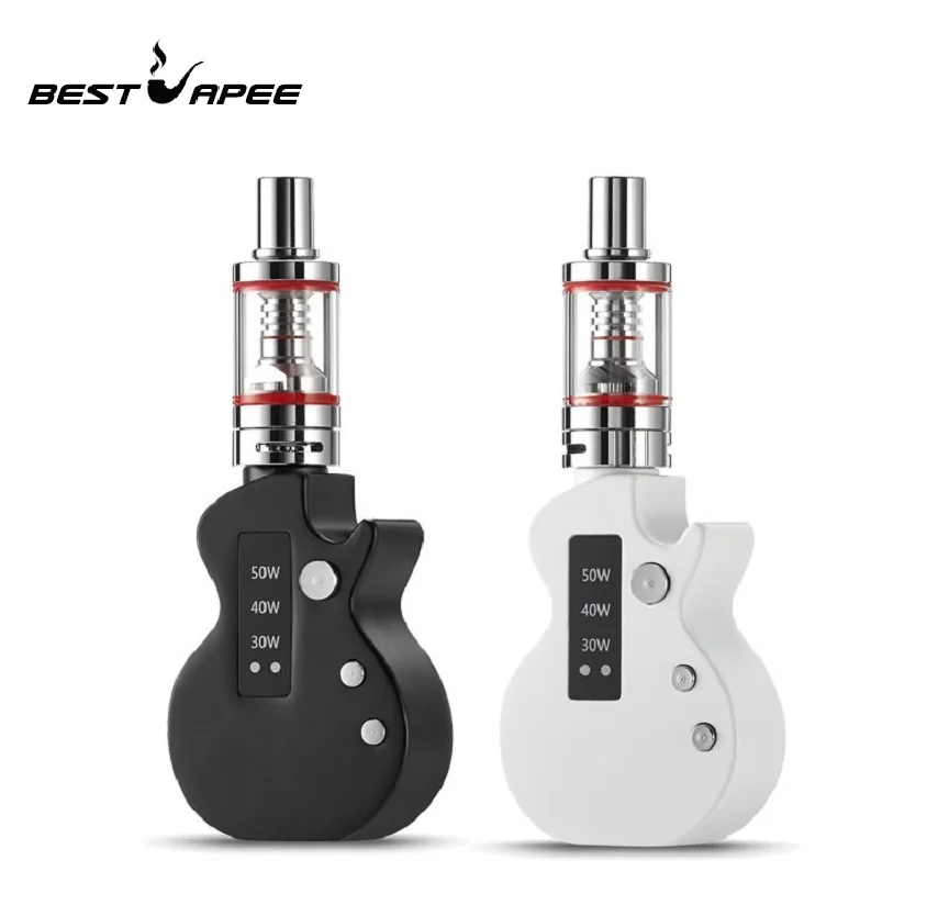 

New 50w vape unique design Guitar shape Electronic Cigarettes with 1050mAh battery Vaporizer kit vs shisha hookan vape pen