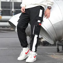 Повседневные камуфляжные брюки карго, мужские брюки с несколькими карманами в стиле хип-хоп, новая уличная одежда, паркур, спортивные штаны, хлопковые мужские свободные штаны для бега