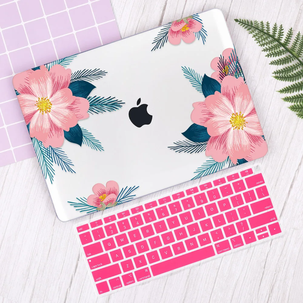 Чехол для ноутбука Apple MacBook Air Pro retina 11 12 13 15 16 дюймов Сенсорная панель A2141 A2159 A1932 Жесткий Чехол для клавиатуры