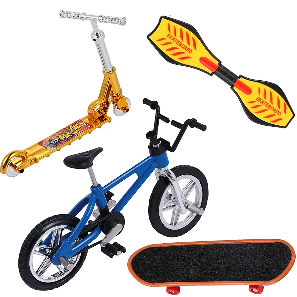 

Mini Finger Skateboarding Fingerboard BMX Bicycle Set Fun Skate Boards Mini Bikes Toys For Children Boys Kids Gifts Kids Toys