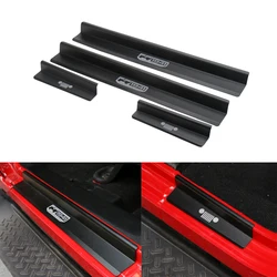 Aluminum Alloy Black Door Sill Guards - Premium Threshold Protector Accessories (4Door)