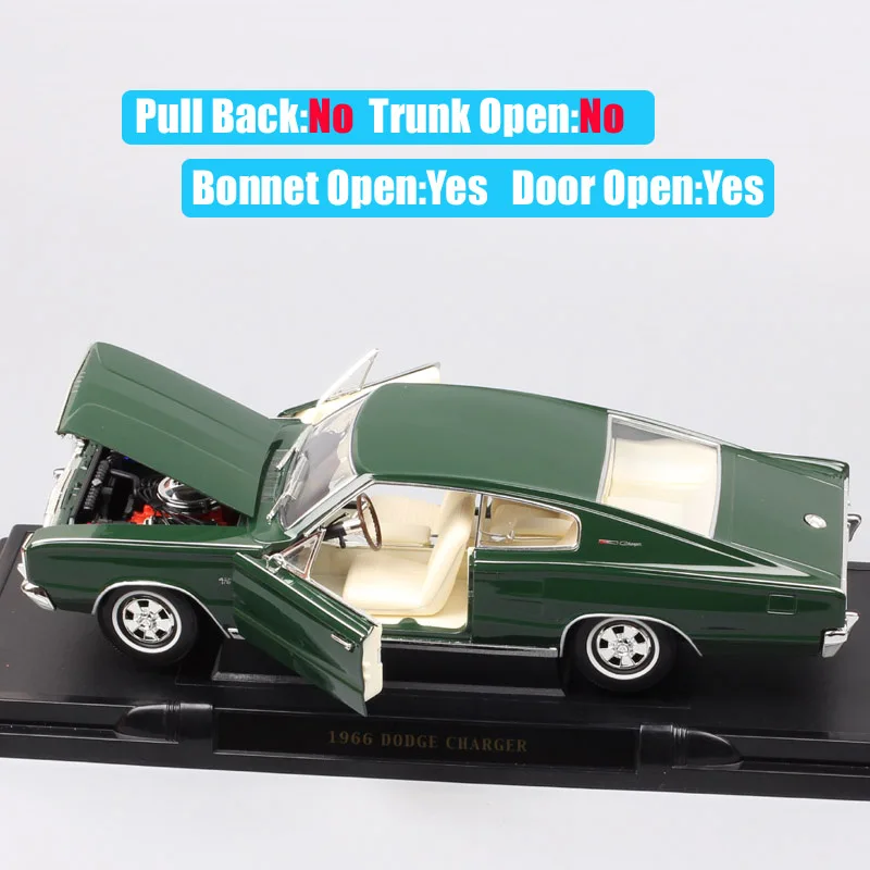 1/18 большие винтажные весы 1966 Chrysler Dodge Зарядное устройство B-body fastback мышечные автомобили Diecasts& Toy транспортные средства металлическая модель автомобиля детей