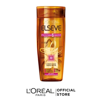 

L'Oreal Paris Elseve Hair Shampoo "Elseve, Luxury 6 oil", nourishing, for all types of hair, hair care, 400 ml