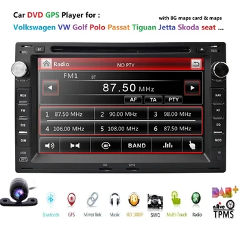 

For VW Golf4 T4 Passat B5 Sharan with 7" Touch Screen Car DVD Player GPS Navigation Radio Bluetooth Canbus SD USB 16GB Map