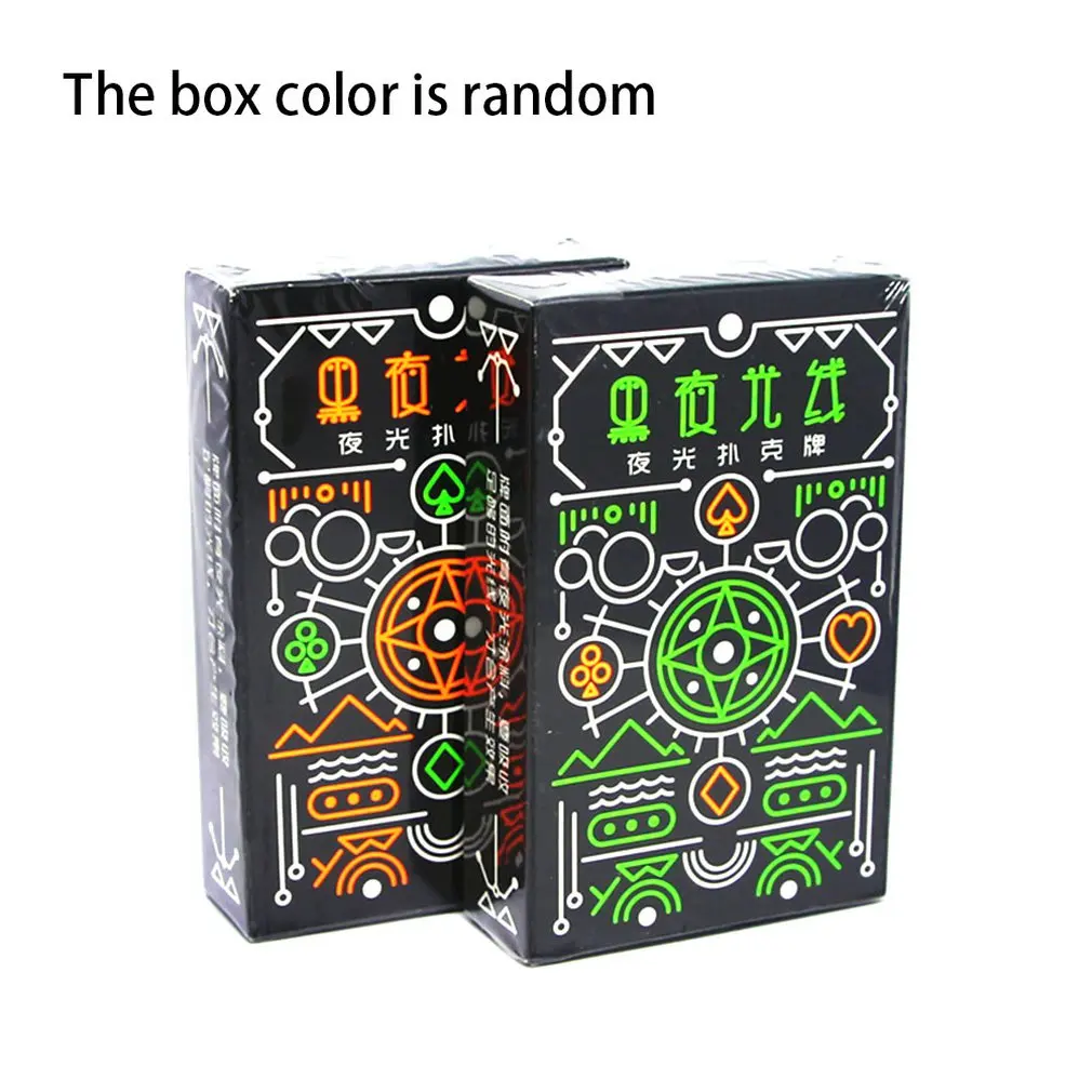 

Dark Night Light Fluorescent Playing Cards Professional Chess Poker Cards Darts Intellectual Game For Children Adult Table Game