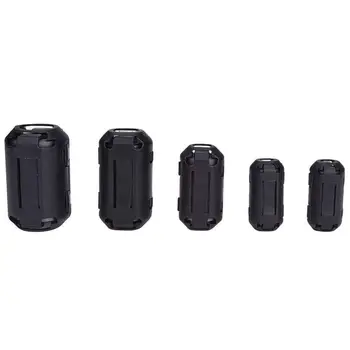 

New 20 Pieces Clip-on Ferrite Ring Core RFI EMI Noise Suppressor Cable Clip for 3mm/ 5mm/ 7mm/ 9mm/ 13mm Diameter Cable, Black