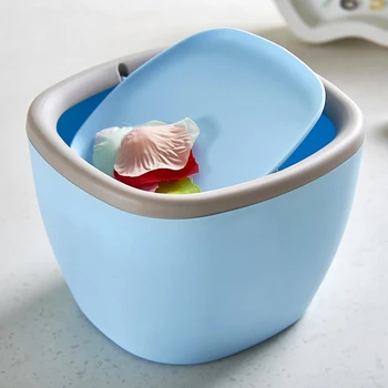 

Shake-top Desktop Trash Can Office School Stationery Snack Storage Bucket Removable Clean Garbage Box Desk Ash Debris Bin 1PC