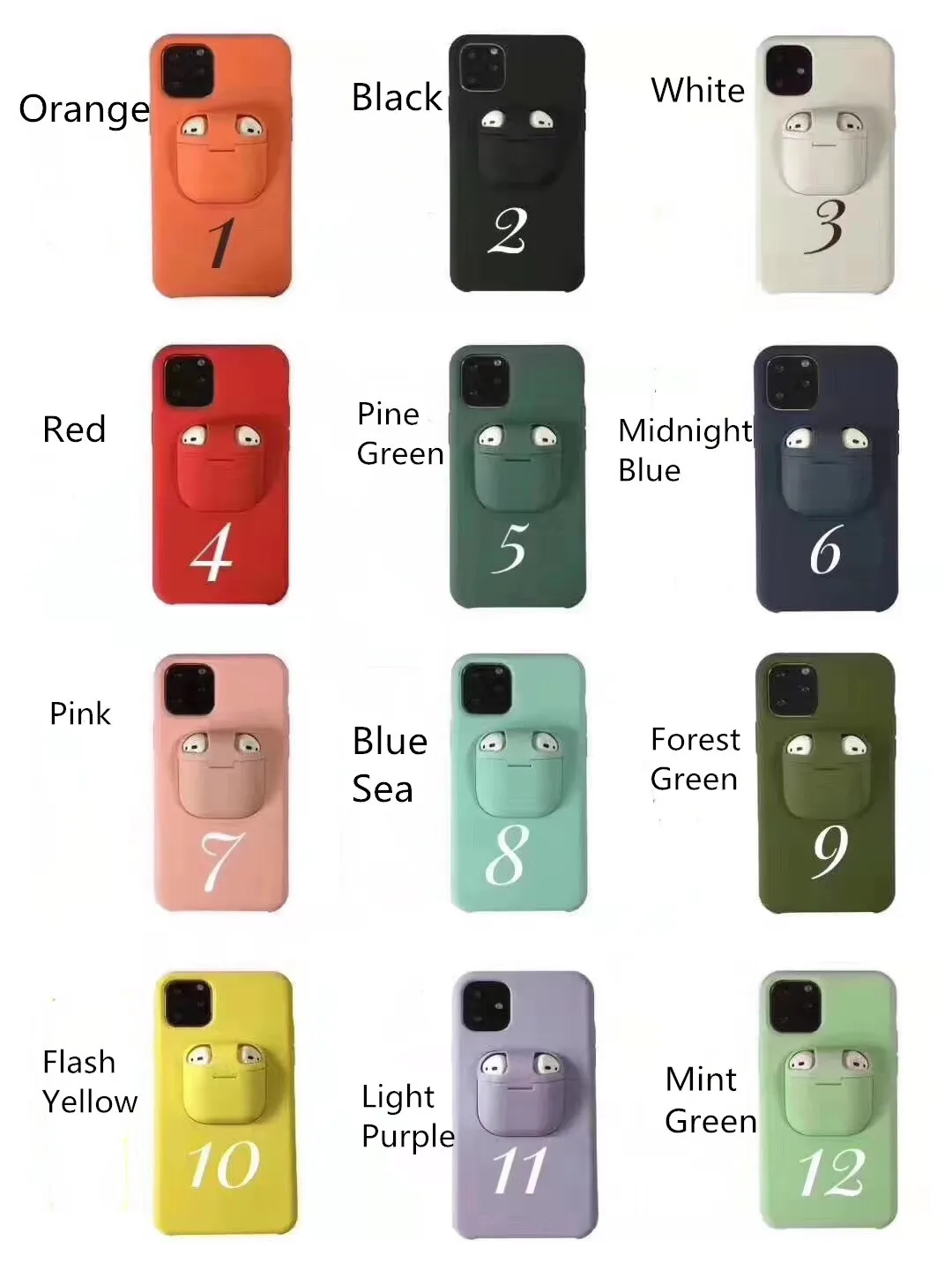 Joyce iPhone 11 Case with earphone case 7 8 6 6S Plus X XS MAX XR 11 Pro Max Cover for Airpods Holder Wireless Bluetooth Case