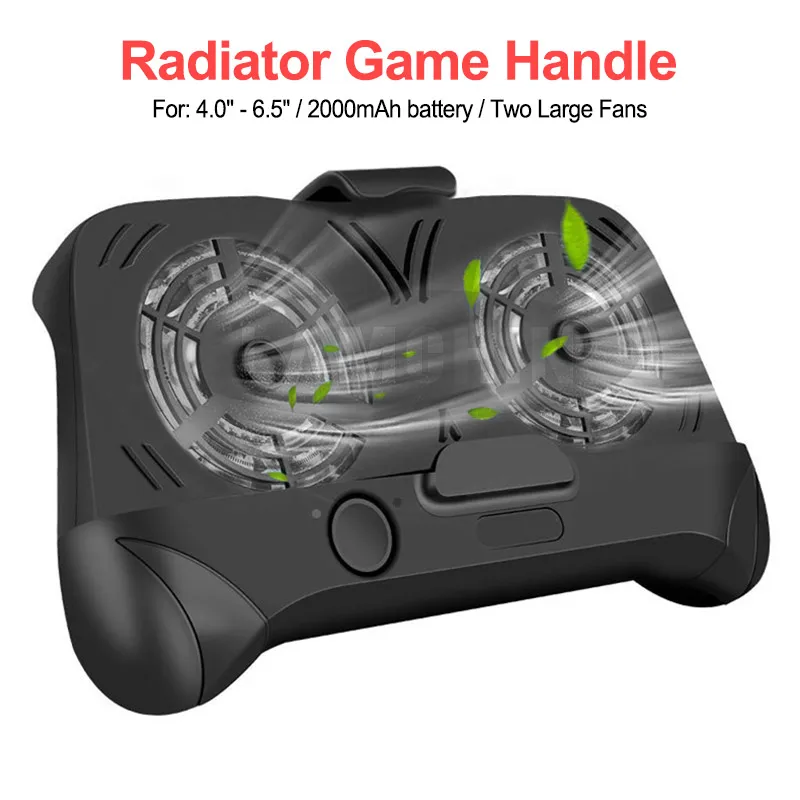  Multifunction Mobile Phone Cooling USB Gamepad Charging Holder Dual Fans Radiator Games Heat Sink P