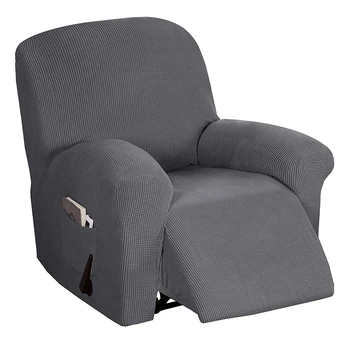 

Anti Slip Washable Couch Home Decor Slipcover Modern Chair Furniture Stretch Solid Sofa Protector With Pockets Recliner Cover