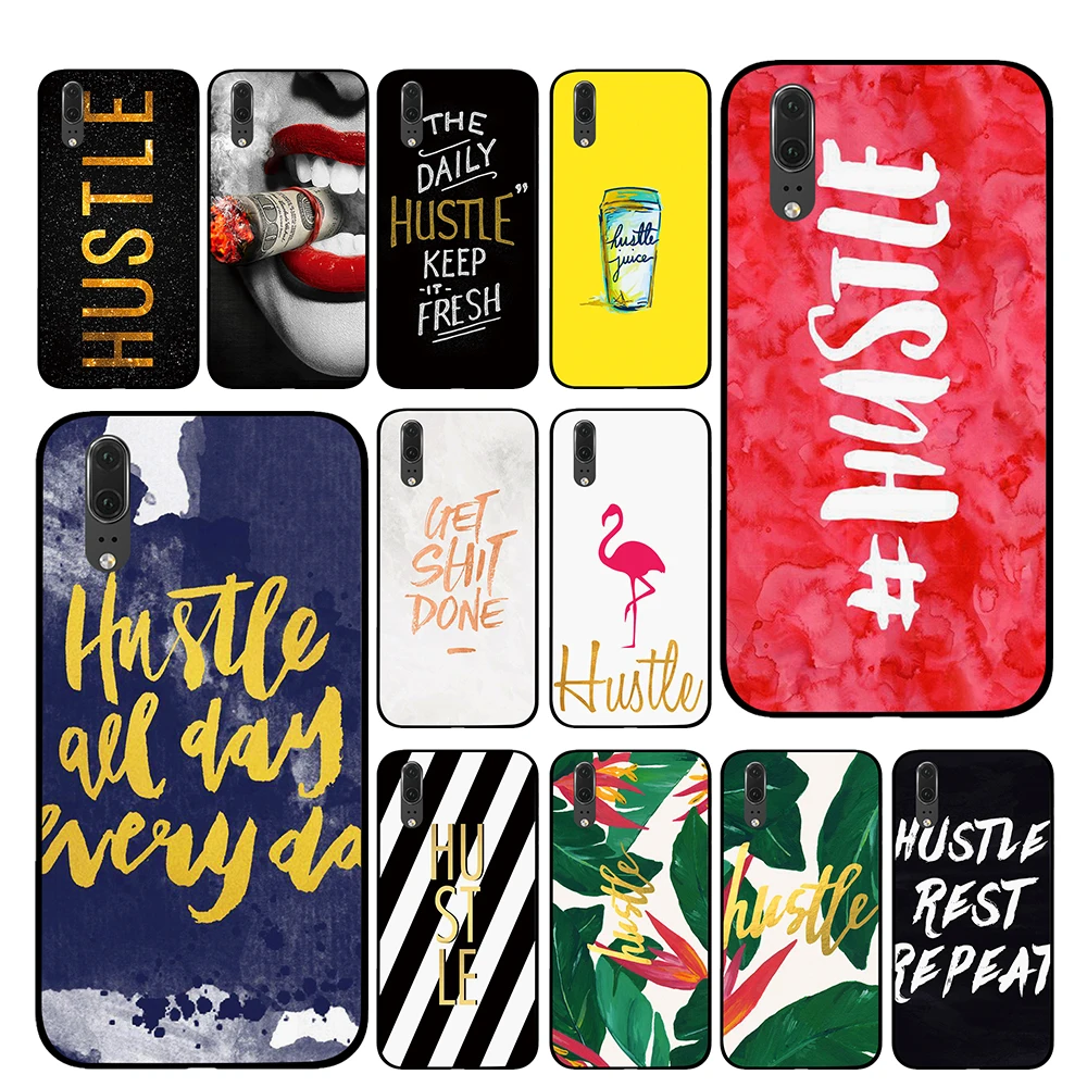 

Hustle HIPHOP Text Cases For Huawei Honor V9 V10 8 9 10 8X 5A 7A 5X Play Lite TPU Cover
