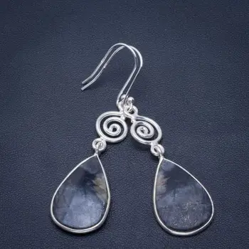 

Natural Picasso Jasper Handmade Unique Cycle 925 Sterling Silver Earrings 2.25" B2791