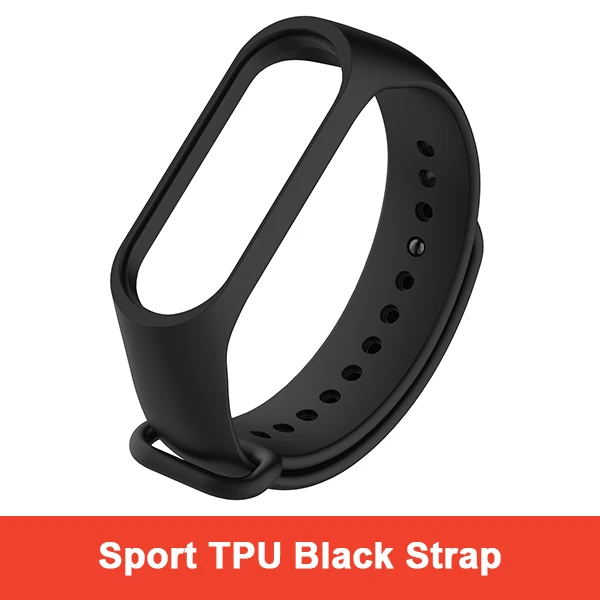 Mi Band 4/3 спортивный ремешок для TPU mi Band 4/3 наручные Новейший цветной экран 12 цветов на выбор для Xiaomi mi группа 4 и mi Band 3 - Цвет: TPU Black