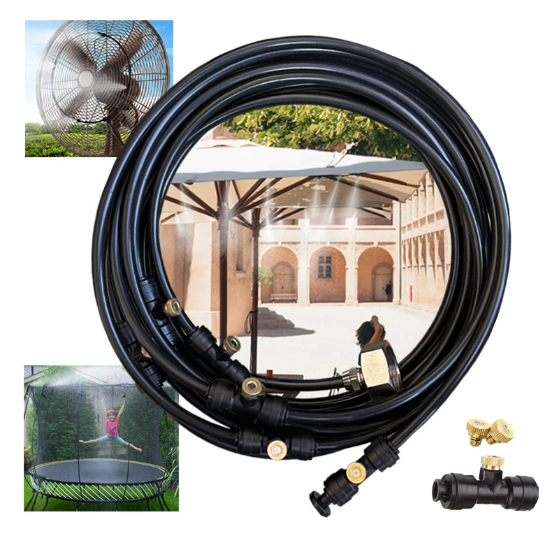 KIT NEBULIZZATORE AD ACQUA NEBULIZZAZIONE GAZEBO OMBRELLONE GIARDINO 15  METRI