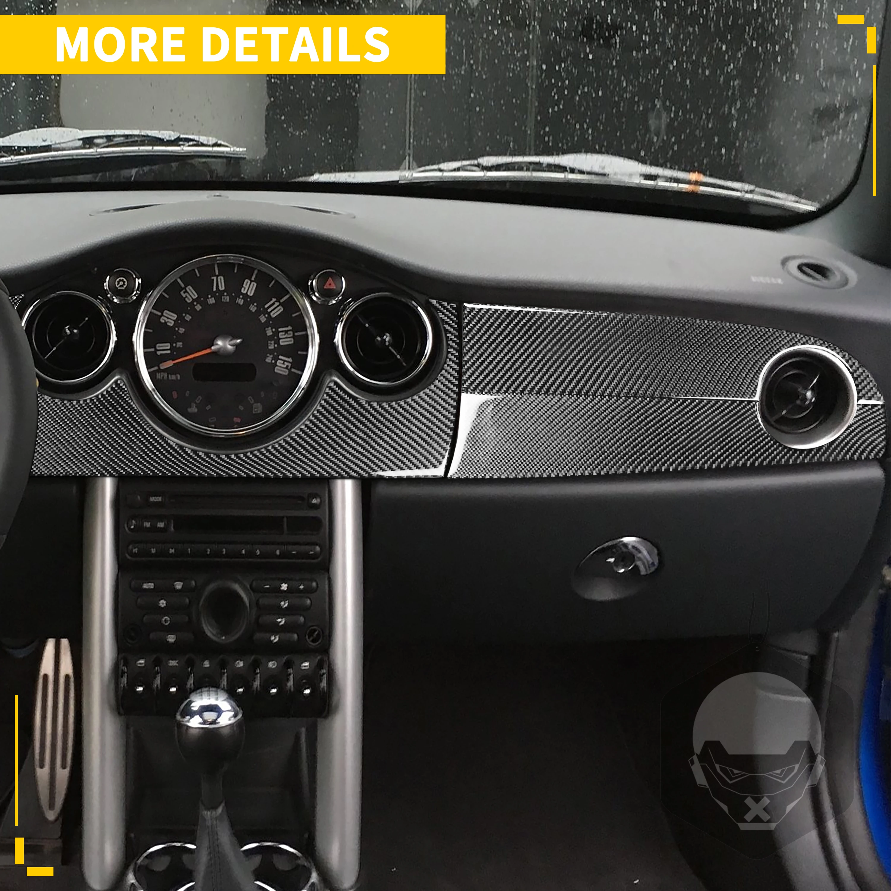 For Mini Cooper S One Hatch R50 R53 2005 2006 Car Interior Dashboard Panel  Cover Trim Kit Sticker Carbon Fiber Accessories - Interior Mouldings -  AliExpress