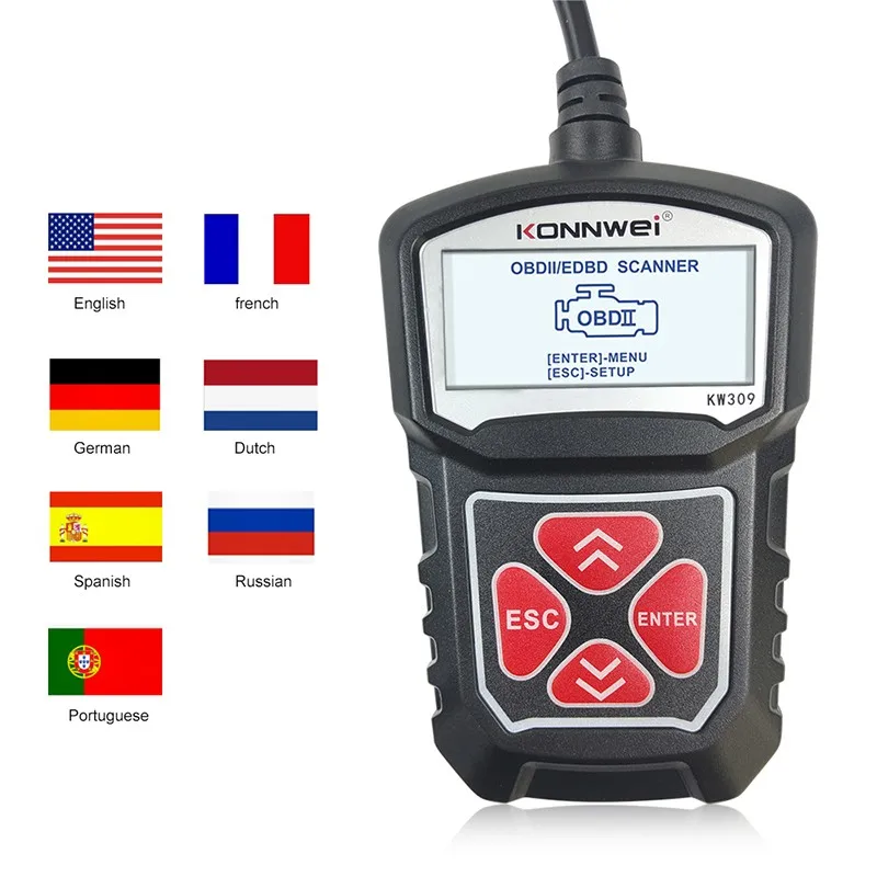 

KW309 Universal Car Scanner Professional Automotive Code Reader Vehicle CAN Diagnostic Scan Tool
