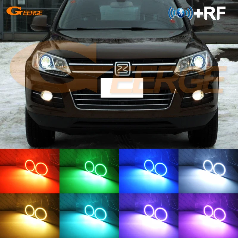 

For Zotye T600 2014 2015 2016 Excellent Angel Eyes Multi-Color Ultra bright RGB LED Angel Eyes kit Halo Rings