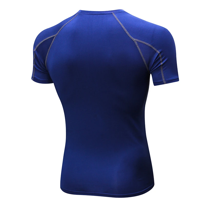 Acefancy Black Cop Top Compression Short Leeve T Shirt Sport for Men Gym Shorts Stretchy Tops 71605 Male Sportwear Gym Clothes