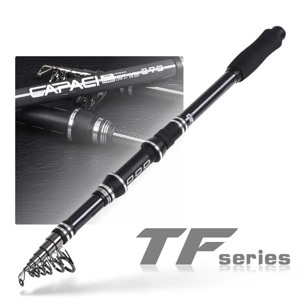 

LEO 1.8M-3.0M Sea Fishing Rod CAPACI TF Black Carbon Aluminum Alloy Handle Lure Cast Pole Telescopic Fishing Rod Outdoor Tackle