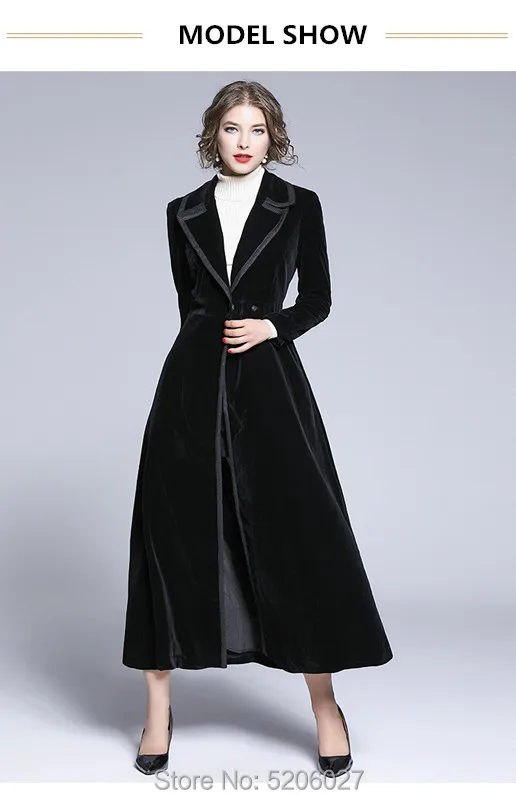 Европейский и американский стиль, осенняя и зимняя женская Новая ветровка, высококлассное темпераментное однотонное элегантное бархатное пальто для женщин, плюс