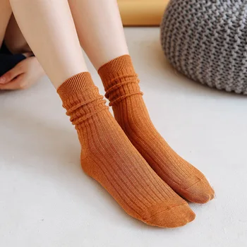 

1Pair Fashion Striped Cotton Casual Socks Women Korean Hosiery Soft Loose Socks Autumn Streetwear Harajuku Style Christmas Socks