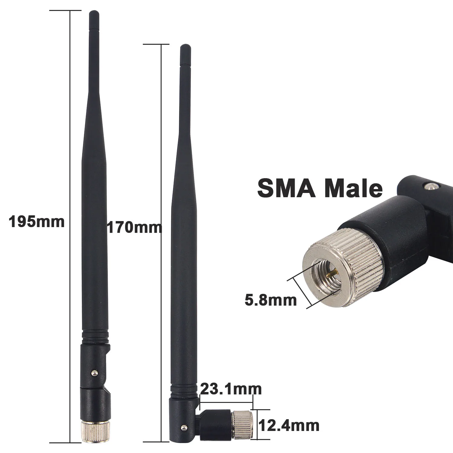 5dbi 433Mhz GSM Antenna SMA Male Connector Straighe for Ham Radio Signal Booster Wireless Repeater