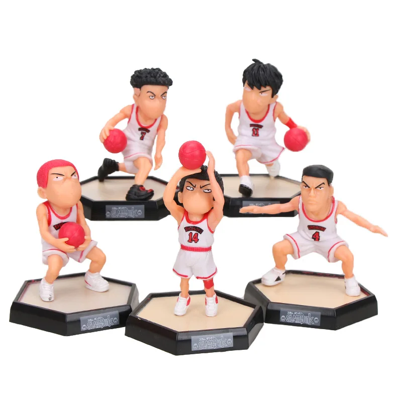 5 шт./компл. аниме Slam Dunk фигурка Hanamichi Sakuragi Rukawa Kaede Акаги Такенори Miyagi Ryota